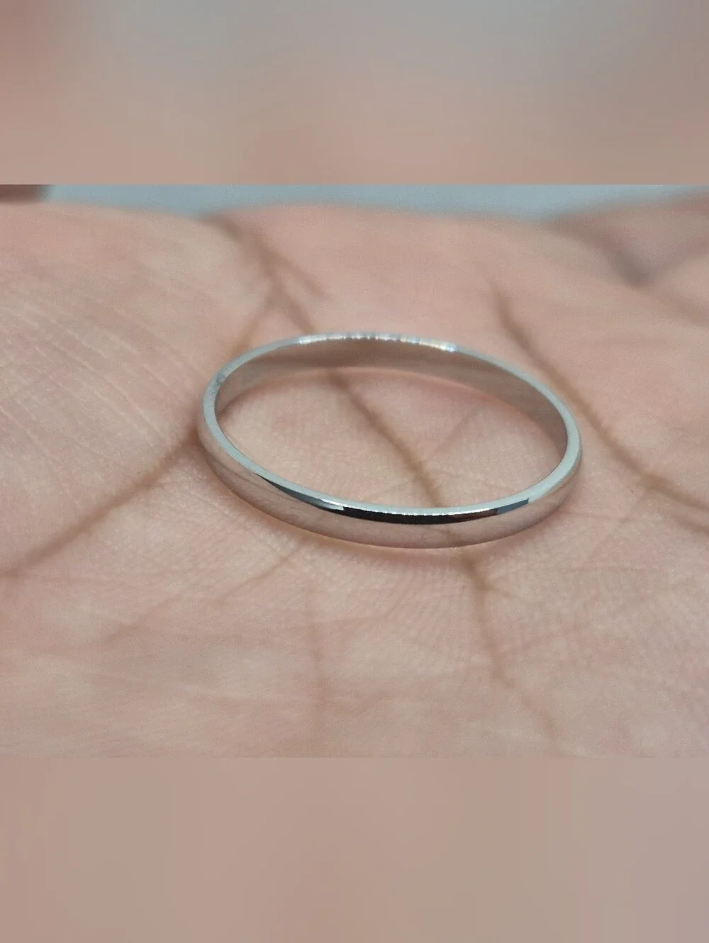 .925 Sterling Silver Minimalist Band Ring, Jewelry